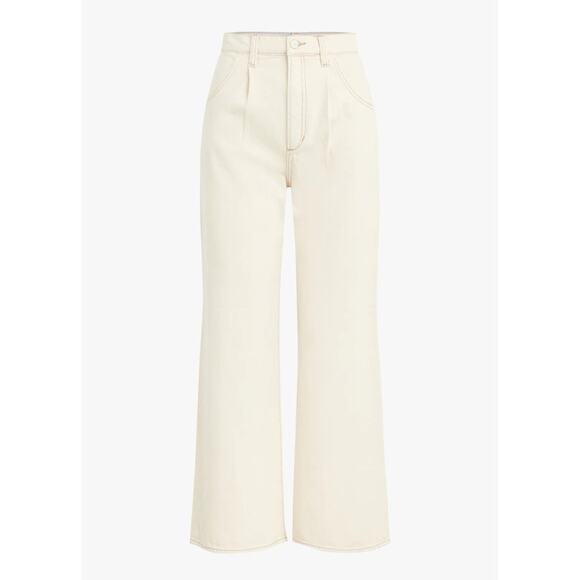 JOE’S JEANS The Pleated Wide Leg Ankle Pant in Natural - Picture 5 of 12